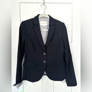 Banana Republic Charcoal Pinstripe Wool Women's Blazer, Size 6